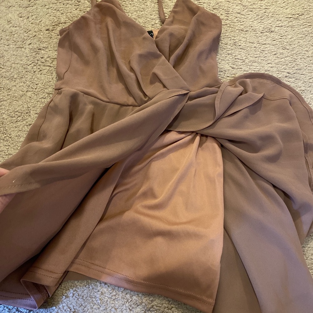 Muave flowy Windsor mini dress - Picture 3 of 6